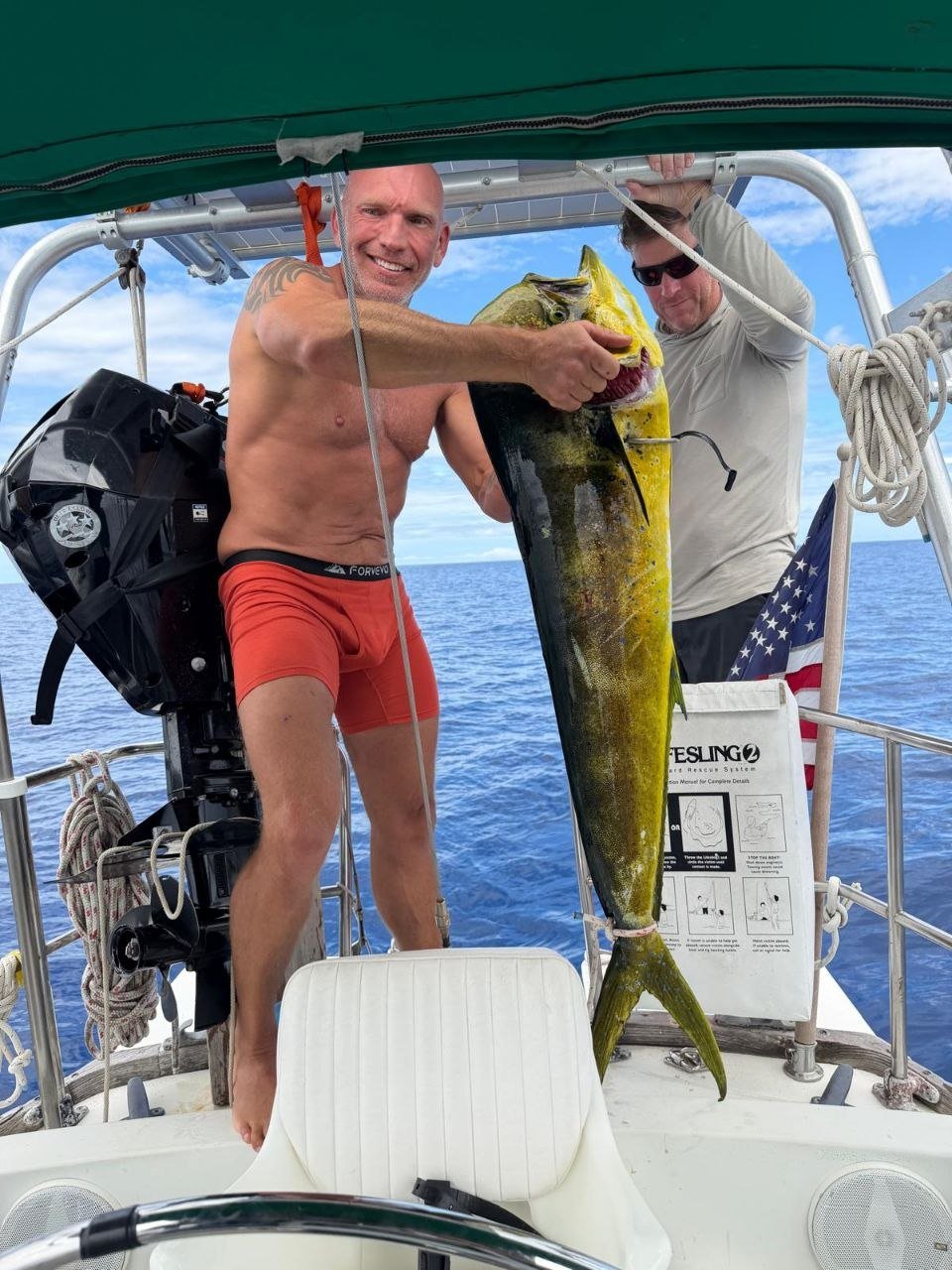 Crew with mahi catch
